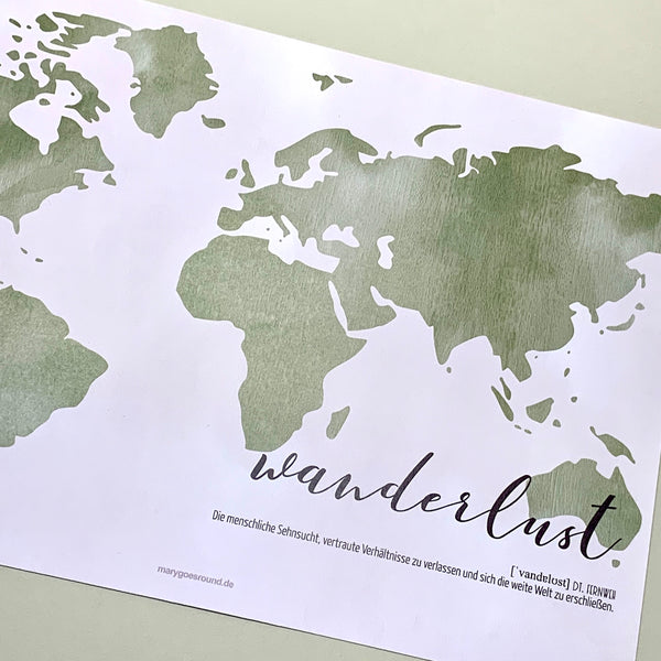 Poster - Weltkarte