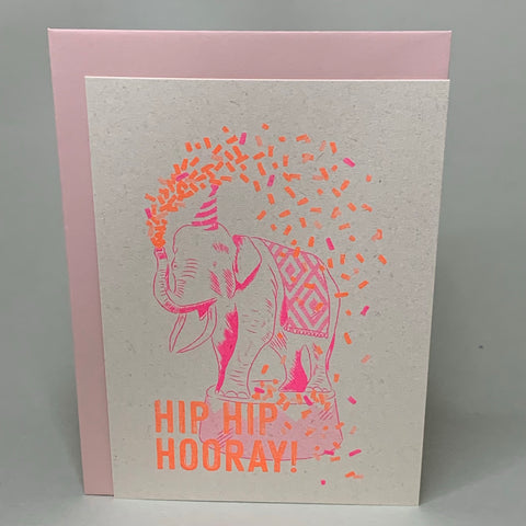 Karte mit Umschlag - Hip Hip Hooray